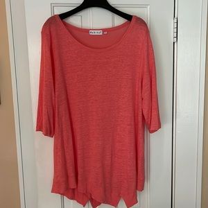 Habitat Linen top, only worn couple times. Size large. Salmon pink color.